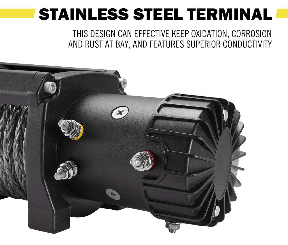12000lbs Winch with Synthetic Cable by Tungsten - Tungsten - T12000