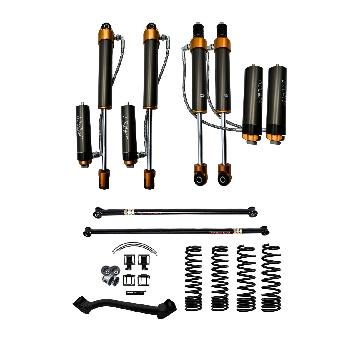 Des Sol EV1L50-ADJ Pack 3 adjustable overlanding suspension kit for Suzuki Jimny Gen 4