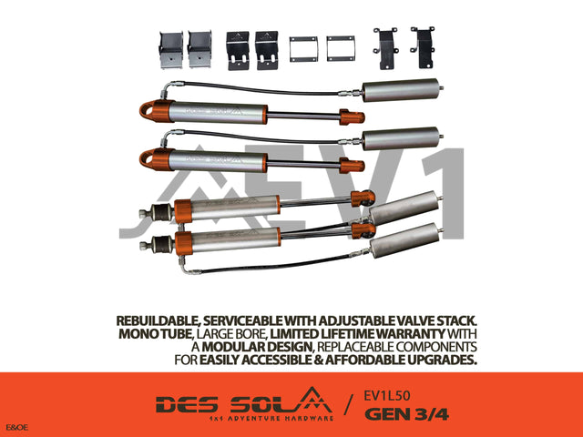 50mm Lift Kit EV1L50 Series Shock Absorbers for Suzuki Jimnys' by Des Sol