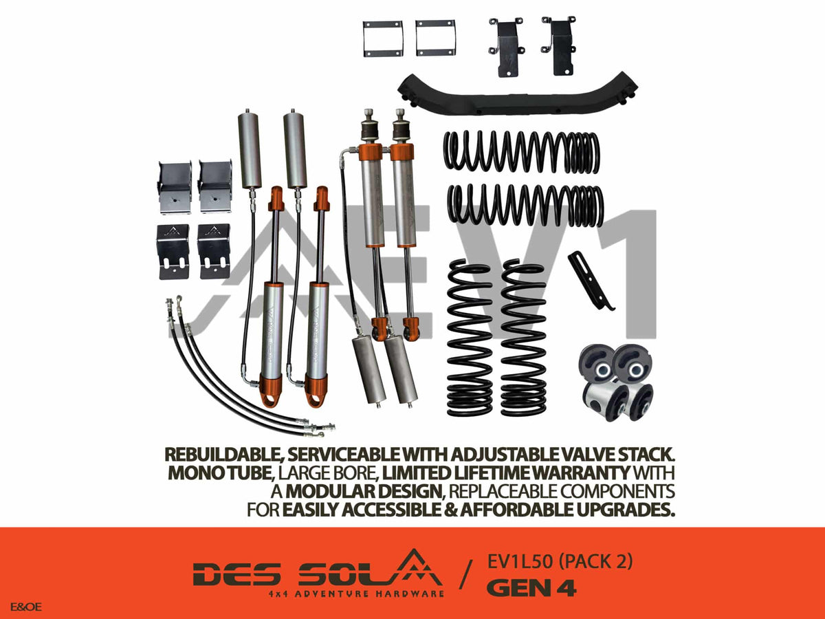 50mm Lift Kit (Pack 2) EV1L50 Series for Gen 4 Jimny by Des Sol
