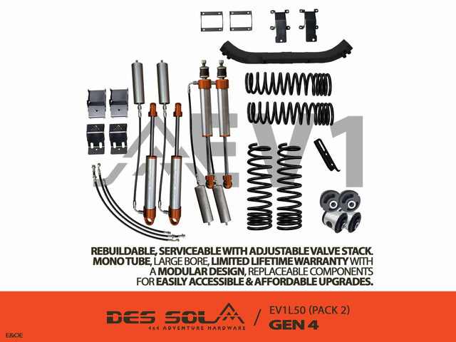 50mm Lift Kit (Pack 2) EV1L50 Series for Gen 4 Jimny by Des Sol