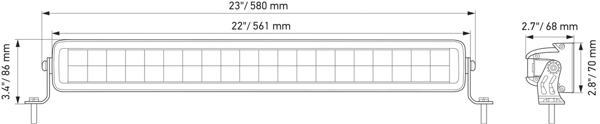 BLACK MAGIC LED Double lightbar 21.5 by Hella