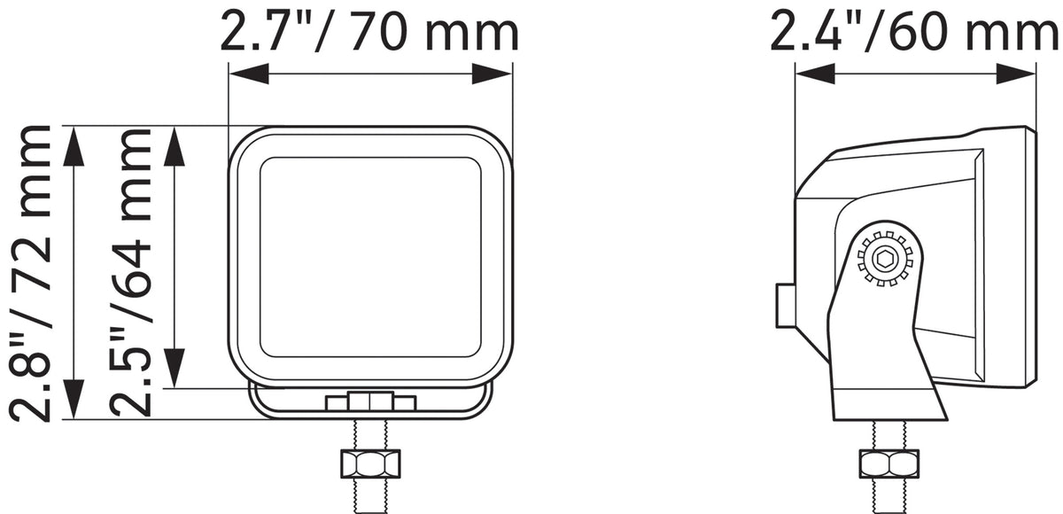 BLACK MAGIC LED CUBE KIT 2,7 (FLOOD) by Hella