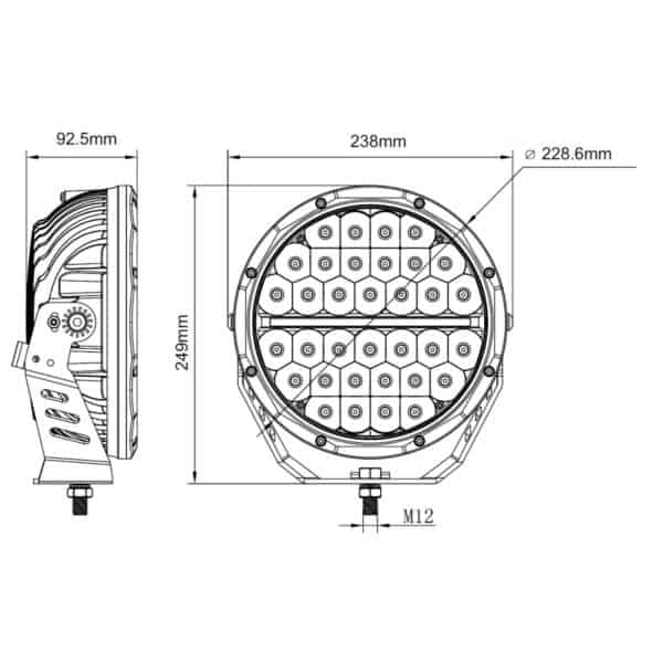 Valuefit 9" SUPERNOVA 2.0 LED SPOT LIGHT EACH by Hella
