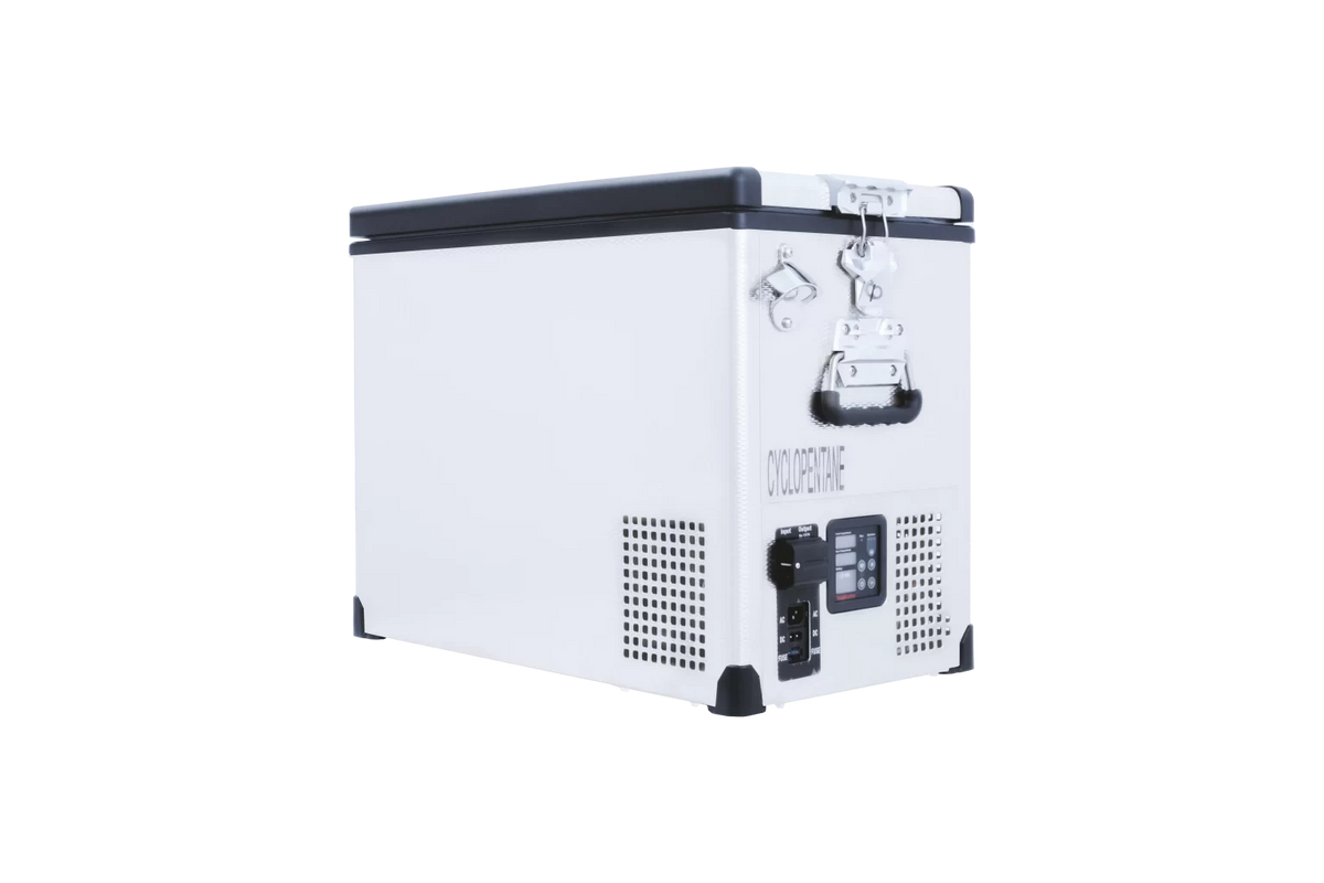 41L DUAL COMPARTMENT STAINLESS STEEL FRIDGE/FREEZER by Snomaster