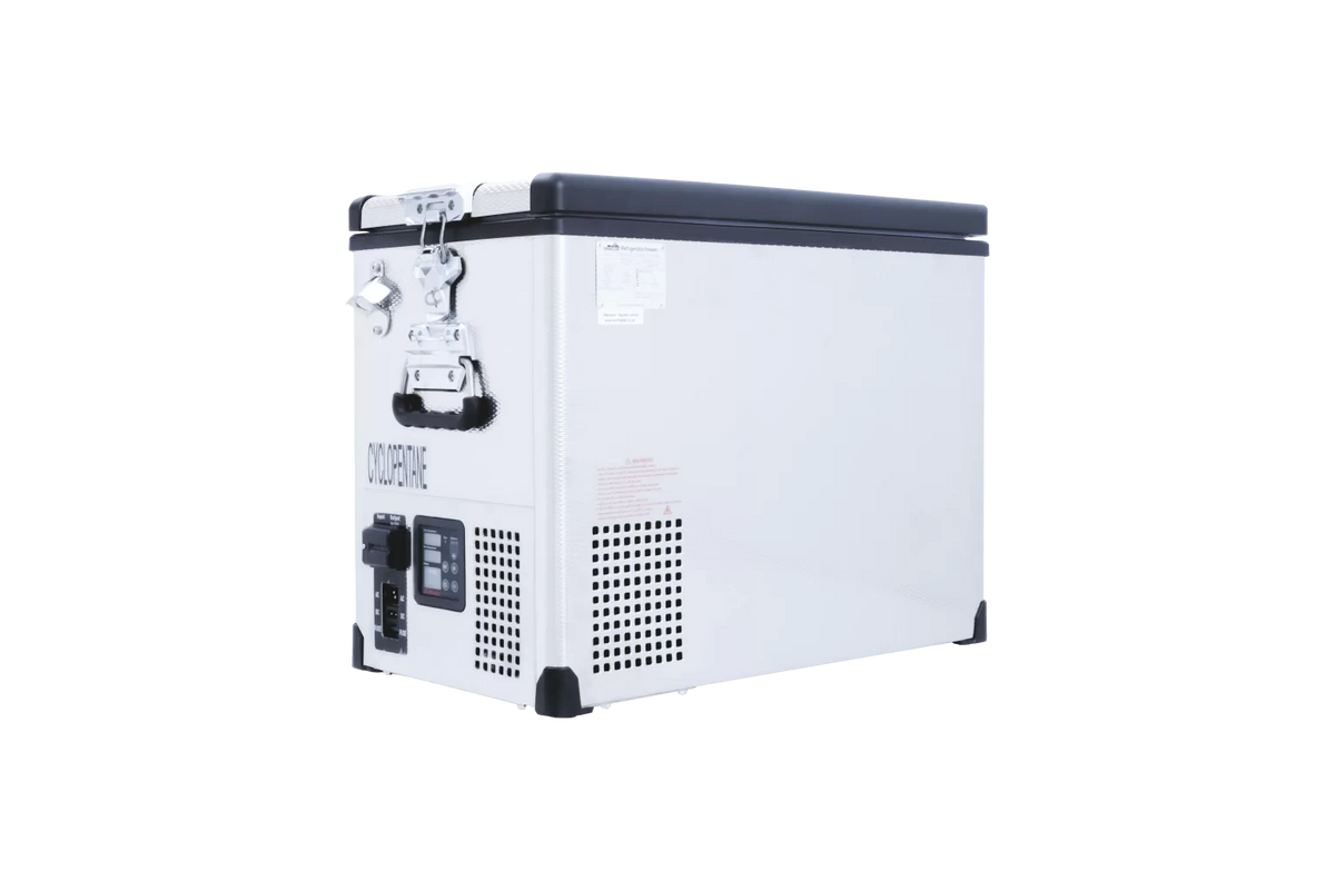 41L DUAL COMPARTMENT STAINLESS STEEL FRIDGE/FREEZER by Snomaster