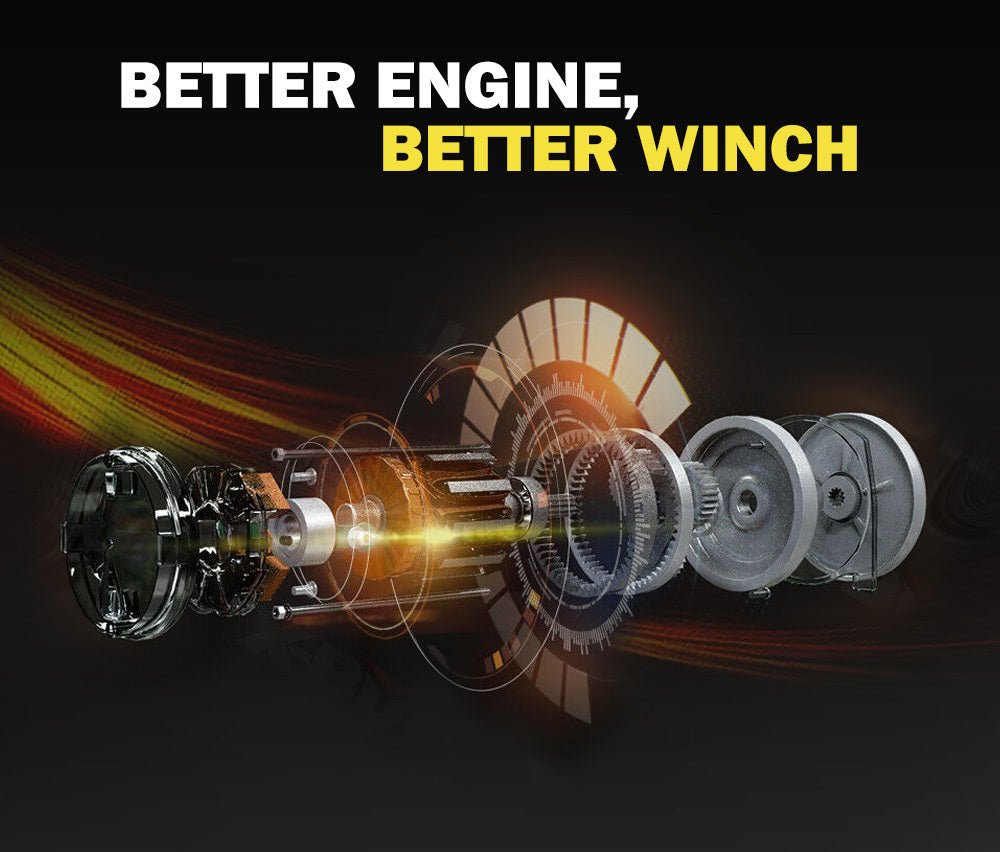 12000lbs Winch with Synthetic Cable by Tungsten - Tungsten - T12000