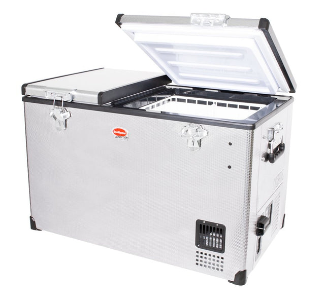 66L Dual Compartment Stainless Steel Fridge/Freezer AC/DC by Snomaster - Snomaster - SMDZ-EX67D