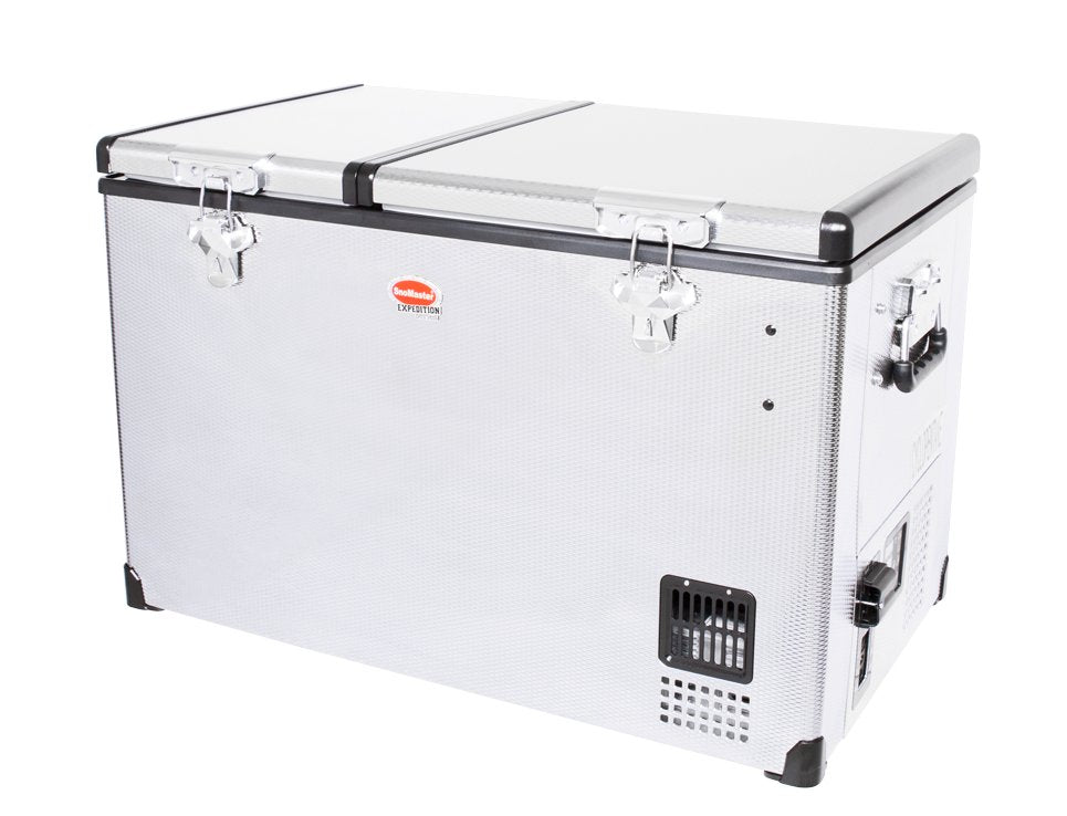 66L Dual Compartment Stainless Steel Fridge/Freezer AC/DC by Snomaster - Snomaster - SMDZ-EX67D
