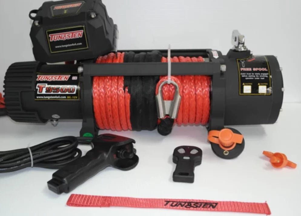 9500lbs Winch with Synthetic Cable by Tungsten - Tungsten - T9500