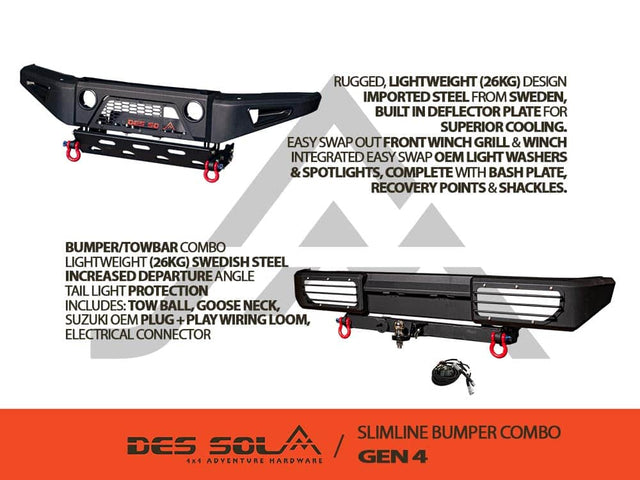 Front and Rear Bumper Combo for Suzuki Jimny Gen 4 by Des Sol - Des Sol - DSJBF/BR-G4