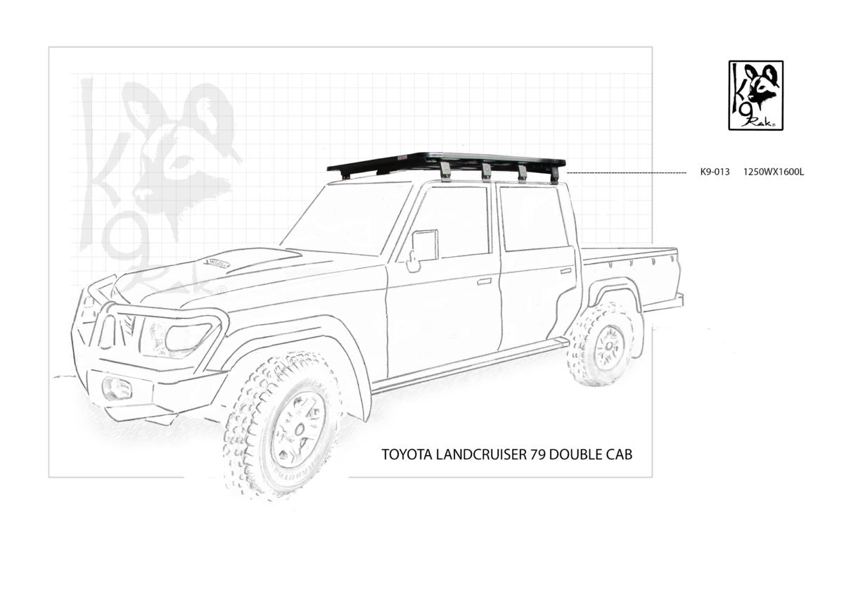 K9 Roof Rack for Toyota 79 Series Land Cruiser by Eezi Awn – Wild
