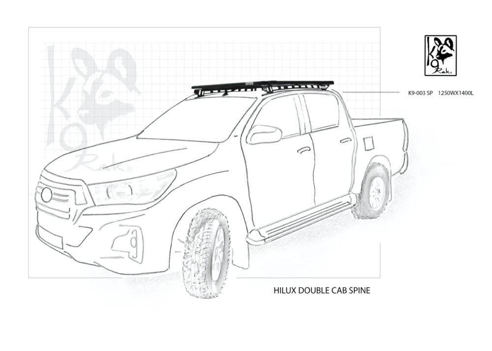 K9 Roof Rack for Toyota Hilux Revo by Eezi Awn