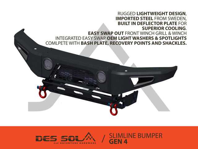 Slim-Line Front Bumper for Suzuki Jimny Gen 4 by Des Sol - Des Sol - DSJBF-G4