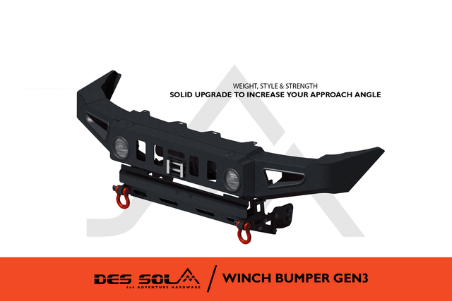 Winch Bumper for Suzuki Jimny Gen 3 by Des Sol - Des Sol - DSJB08-A1